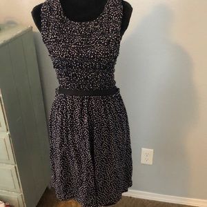 Anthropologie polka dot ruffle dress